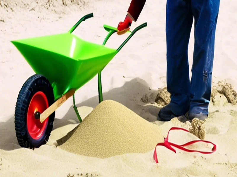 Wheelbarrow Sand Capacity
a wheelbarrow full of sand
a wheelbarrow in the sand