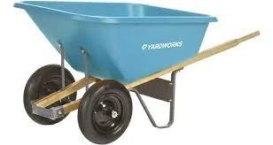 parts of the wheelbarrow
a blue wheelbarrow with black wheels